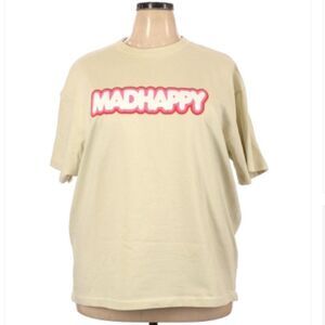 Madhappy Cream Bubblegum Short Sleeve Tee XL NWOT